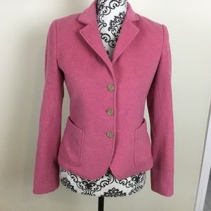 J crew pink wool blazer jacket xs